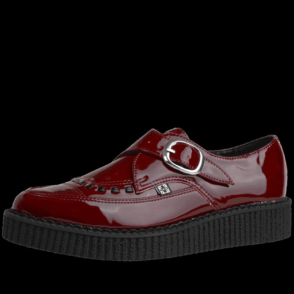 TUK Red Pointed Toe Anarchic Creepers - Picture 2 of 2
